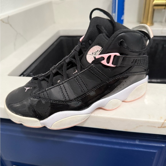 Nike Jordan 6 Rings Black / Rust Pink – White (323419-068) | GS Size 3Y - Picture 1 of 6
